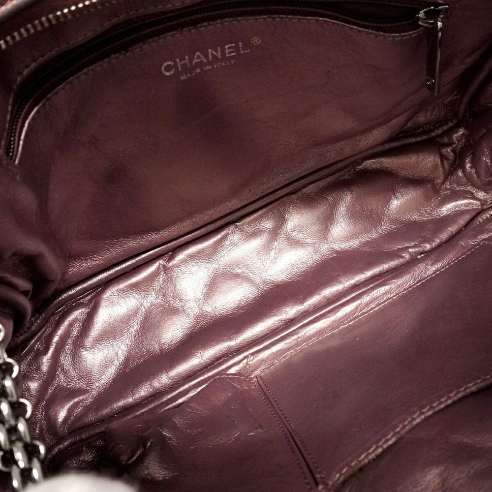 Chanel Shoulder Bag 2.55 Matelassé Chain Leather Metallic Pink Women's OP025751 - Picture 4 of 10